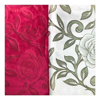 FDY/DTY 100% Polyester Jacquard 3D Embossed Velvet Upholstery Fabric