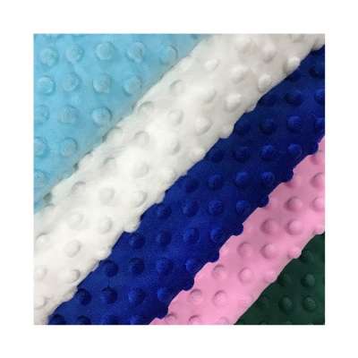 Factory Direct Supply New Design High Quality100%Polyester Velvet Baby Blanket Baby clothes  Toys   Minky Dot Velvet Fabric