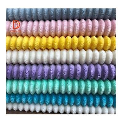 Super Soft 3D Large Corduroy Blanket Pillow Cushion Flock Short Hair Velvet Lady Garment Home textile Fabric